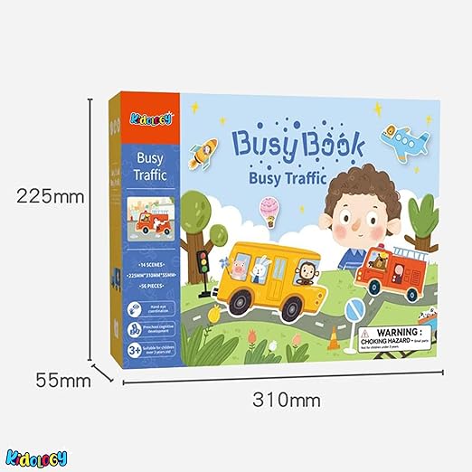 Montessori Quiet Book for Toddlers, Busy Book for Kids to Develop Learning Skills | Preschool Educational Travel Toy for Boys & Girls | Sensory Activity Book