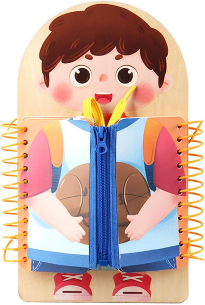 Learning board, Cross-border Montessori children's felt learning board cartoon busy bag multi-functional dressing button life toys