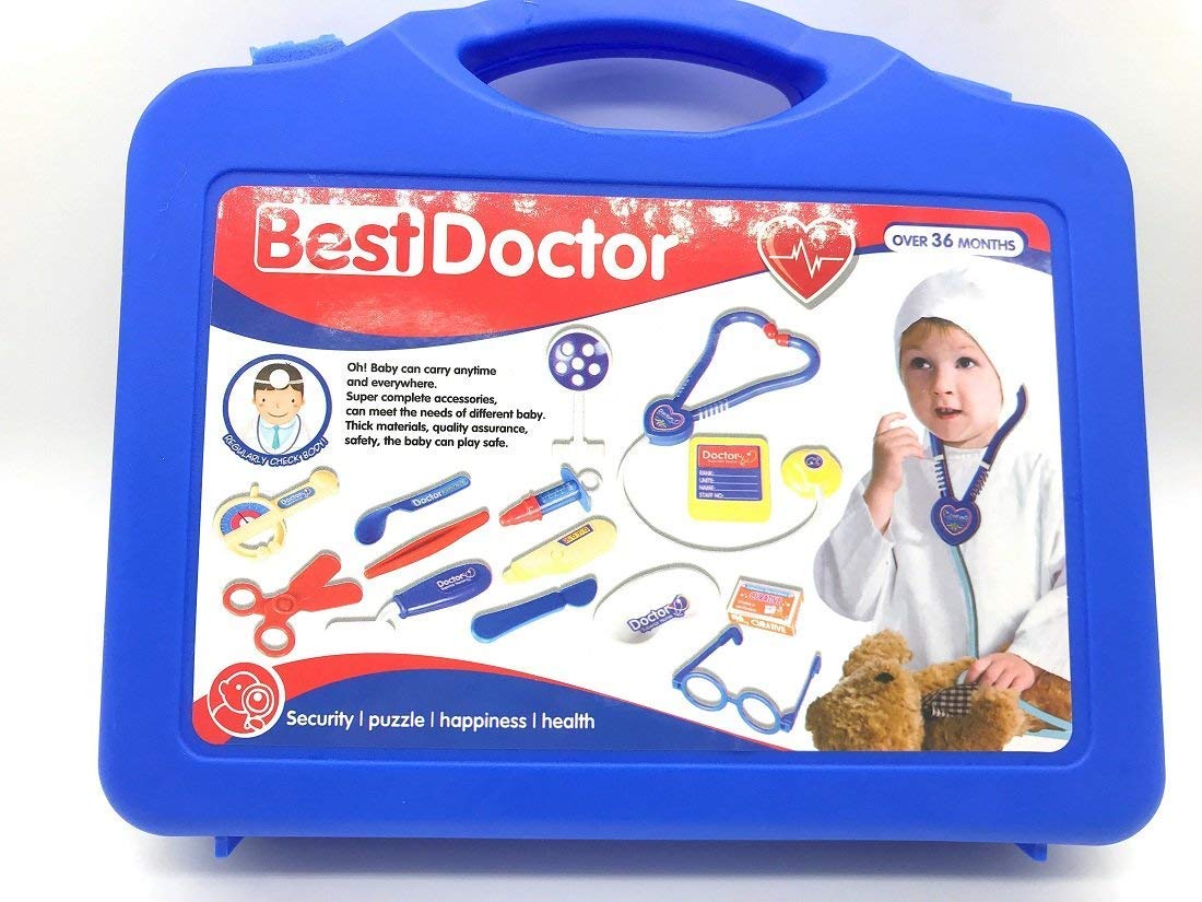 Doctor Kit Toys for Kids in Blue ? Ultimate Pretend Play Medical Set for Young Aspiring Doctors with Realistic Instruments and Carrying Case