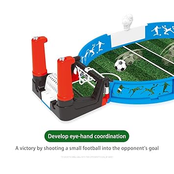 Mini Football Interactive Table Arcade Game - Classic Miniature Desktop Soccer - Portable Sport Game with Two Balls and Score Keeper for Kids