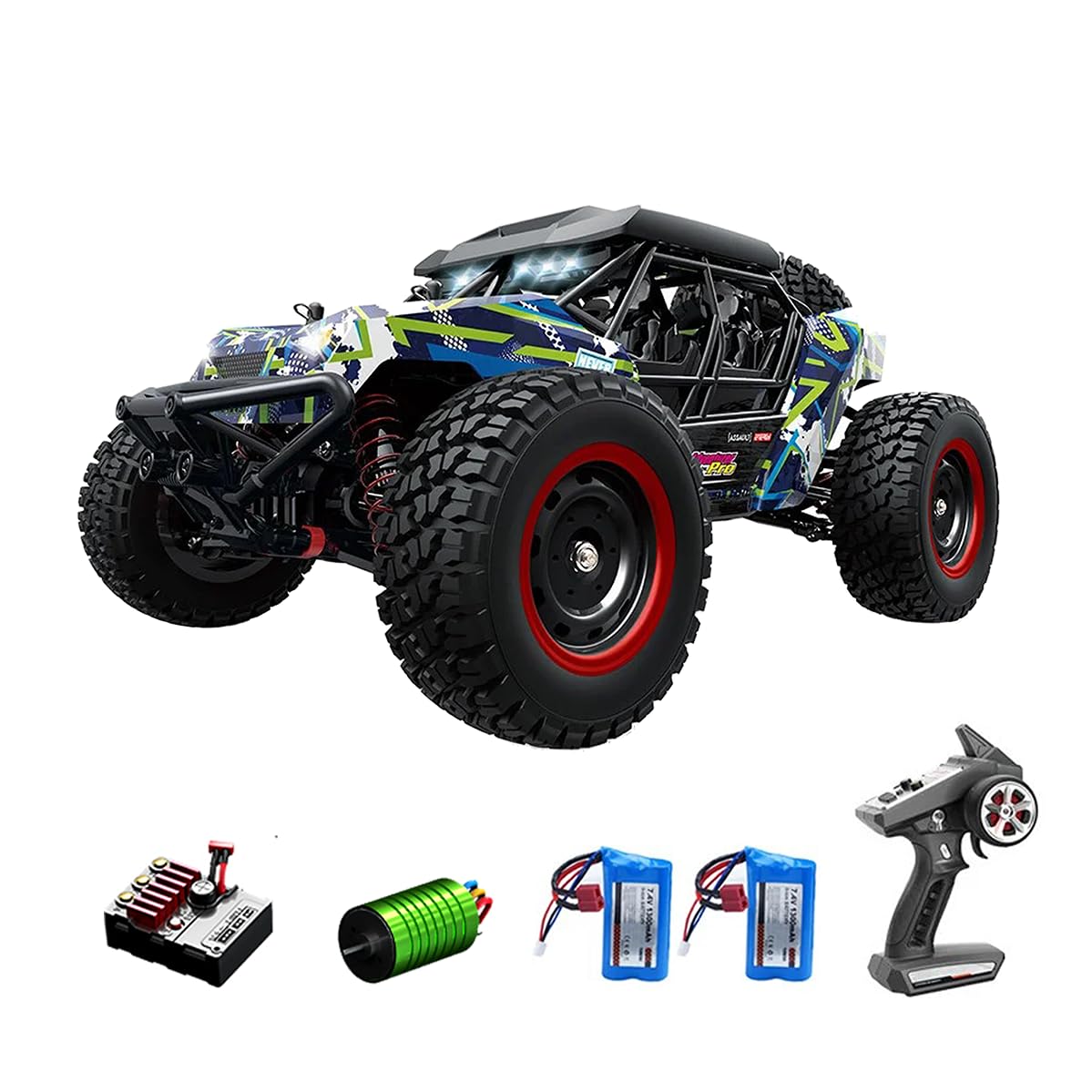 4WD 1/16 Scale RC Drift Car, 70KM/H Brushless Motor, Off-Road Ready, 2.4GHz RTR Electric Remote Control Racing Car