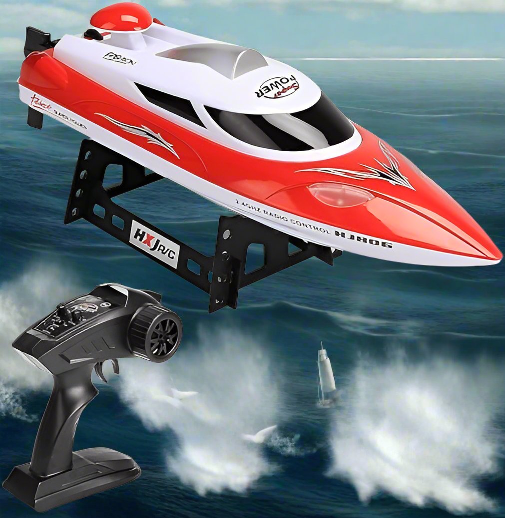 Remote Control Boat, 2.4GHz Remote Control High-Speed Boat Speedboat, Water Model Toy, Flip Reset, Circulating Water Cooling, Precision Waterproof