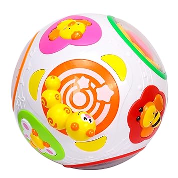 Catch-Me Activity Ball - Spinning Sports Toy for Infants, Early Education Music Rolling Toy for Crawling & Learning