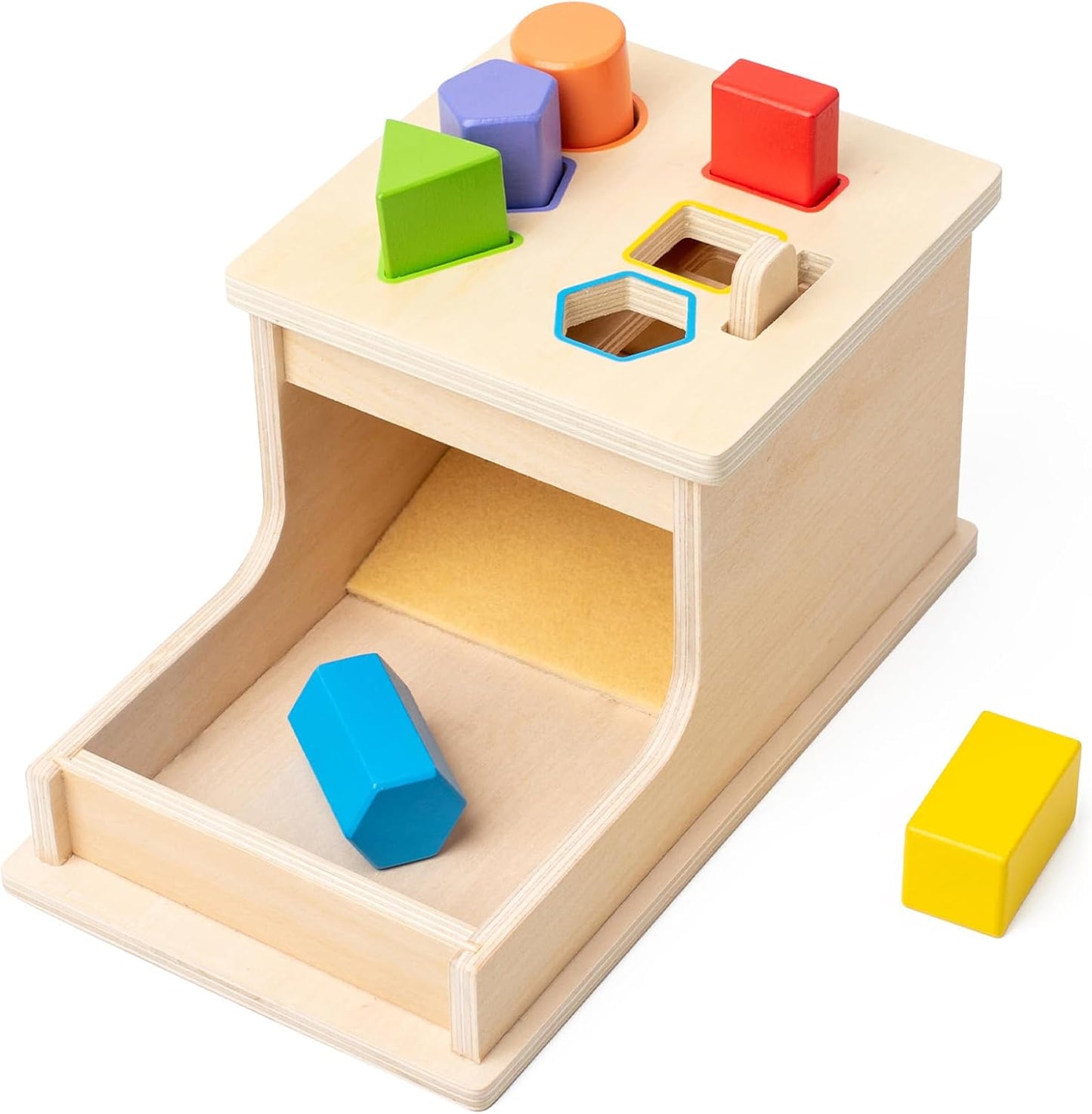 Montessori Toys for Babies (6-12 Months): Object Permanence Box with Blocks