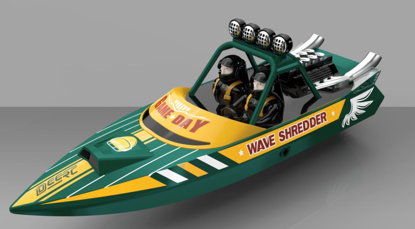 Brushless RC Speed Boat ? 25+ MPH Racing Jet with LED Lights, 30+ Minutes Playtime, Full Control for Kids & Adults