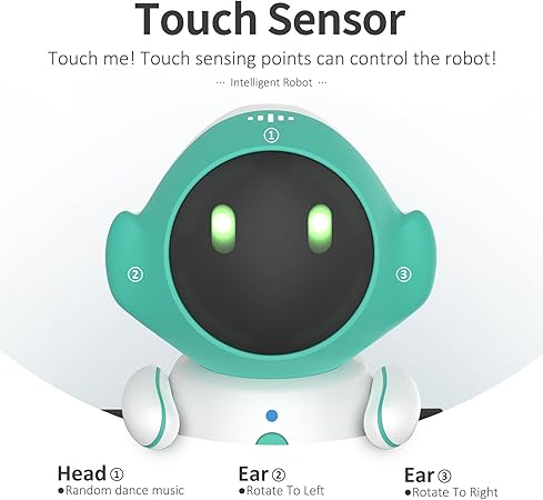 Rechargeable Voice-Controlled Dancing Robot ? Smart Interactive Toy with Recording & Singing Features for Kids 3+ (Green)