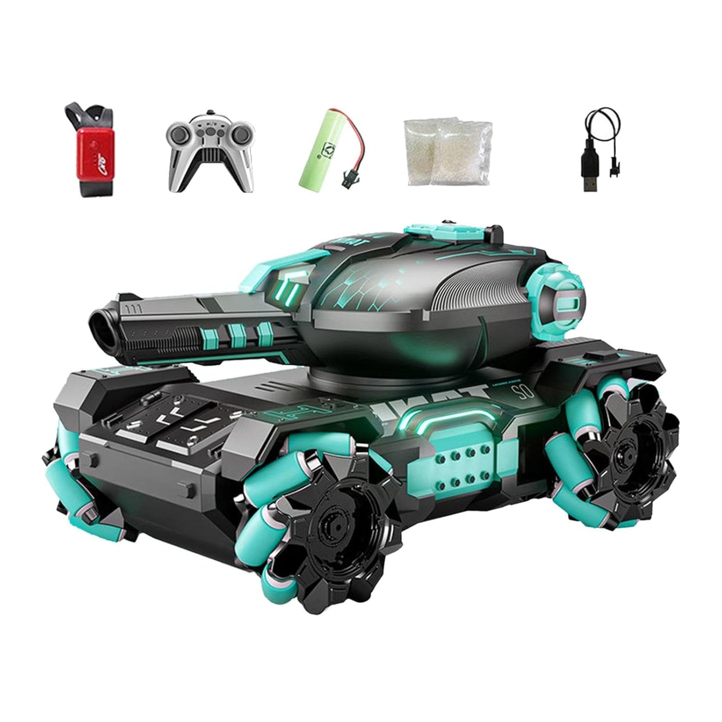 Battle Armored Water Bomb RC Tank – Gesture-Sensing Stunt Remote Control Car for Kids