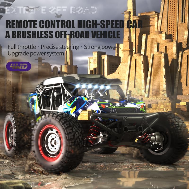 4WD 1/16 Scale RC Drift Car, 70KM/H Brushless Motor, Off-Road Ready, 2.4GHz RTR Electric Remote Control Racing Car