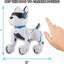 Top Race Programmable Robotic Dog Toy - Remote Control Pet with Touch Function, Voice Control for Kids 5-7 - Rechargeable Smart Animal Toy - Toyigo