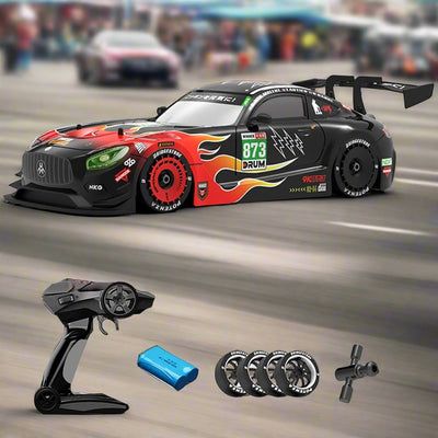 Remote Control Drift Car, Drift RC Cars 1/16 Remote Control Car 2.4GHz 4WD, Remote Control Race Car, Kids Gift for Children Boys Girls, Tires Replaceable with LED Light