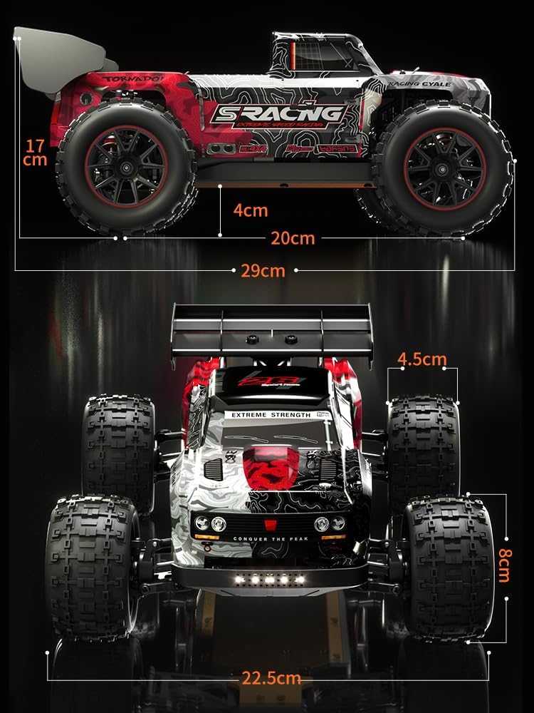 40KM/H Big Wheel Off-Road RC Car - 4WD Aluminum Alloy Drift Vehicle, Perfect for Climbing and Adventure