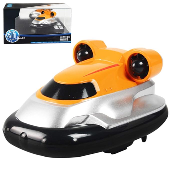 Mini RC Boat High Speed Creative Waterproof Remote Control Pool Toy Racing Boat for Bathtub RC Pool