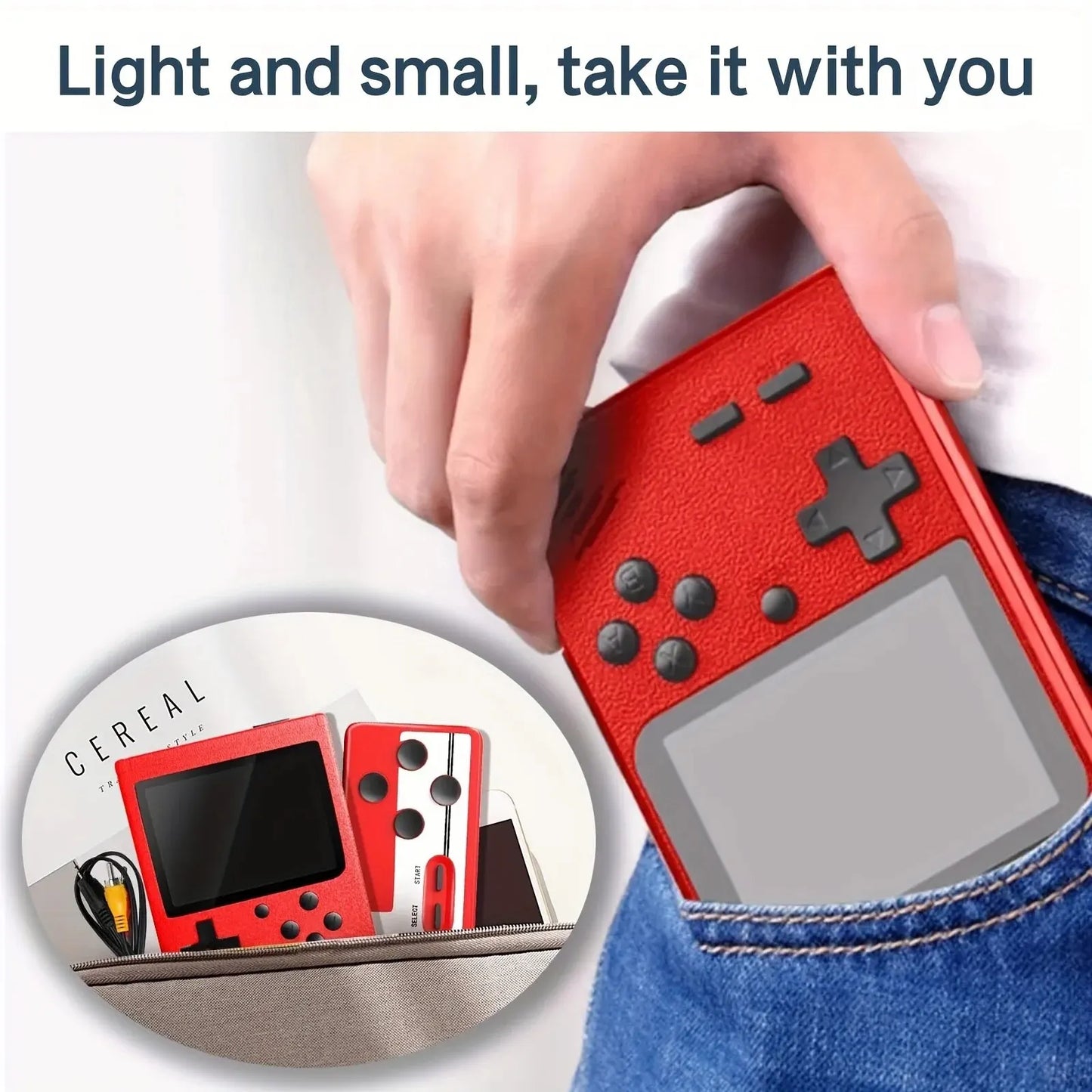 Handheld Video Game Console, Retro Mini Game, SUP Games TV Compatible, 2.4 Inch LCD Screen Retro Video Game Console, Built-in 400 In Handheld Portable Pocket Mini Game Console Christmas - Toyigo