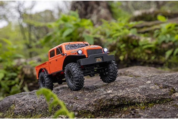 RC Truck, SCX24 40's 4 Door Dodge Power Wagon Orange1/24 4 Wheel Drive-RTR Truck Remote Control Truck For Kids - Toyigo