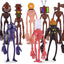 8Pcs Siren Head Horror Toys,  Action Figures, Cartoon Monster Decorations, for Kids, Children's Birthday Gifts