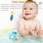 Electric Submarine Shower Sprinkler Toy, Fun Bathtub and Pool Water Pump with Cartoon Pigboat Design