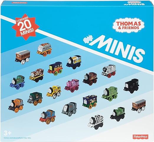 Thomas & Friends MINIS Toy Train 20 Pack for Kids, Miniature Engines & Railway Vehicles for Preschool Pretend Play