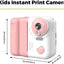 Kids Instant Print Camera, 1080P Digital Kids Camera, 2.4 Inch IPS Screen 10X Zoom Built-in Battery with Thermal Printing Paper Color Pens Neck Strap