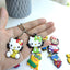 20PCS Cute Cartoon Keychain Keyring Pendants Accessories for Kids Birthday Party Favors School Carnival Reward Prizes Decoration Supplies