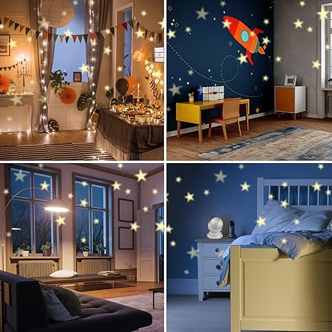 Star Night Light for Kids Star Night Light for Kids Bedroom Girls Night Light Starry Night Light Projector Plug in Night Light for Kids with Timer (1 Pack, 3000K)