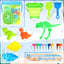 Beach Toys Sand Toys, Dinosaur Sand Toys with Collapsible Beach Bucket and Mesh Bag, Dinosaur Sand Molds, Shovel and Rake, Sandbox Toys for Toddlers, Travel Beach Toys for Kids 3-10