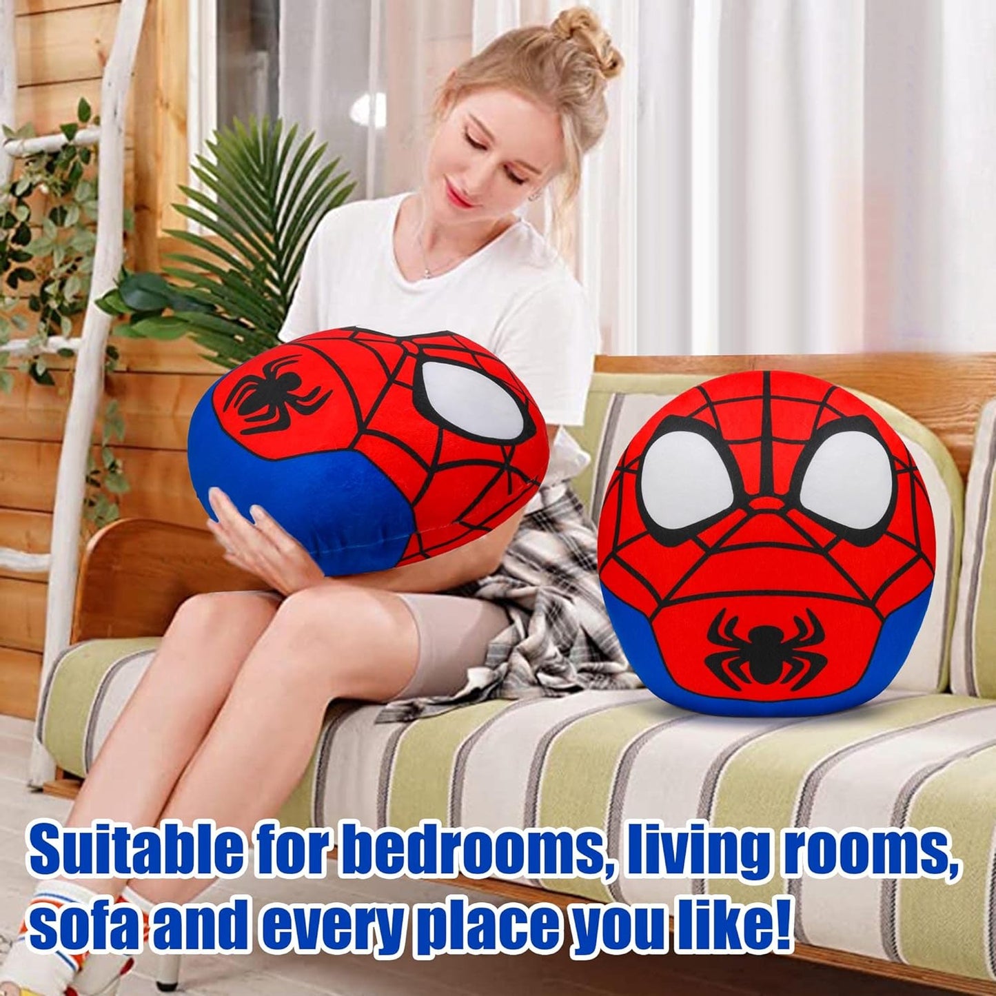 Movies & Tv soft toys,  13.5 Inch Spider Plush Pillow, Super Soft Spider Plushies, Stuffed Animal Toys, for Kids Adults Movie Fans, Birthday Gift Children's Day, Red