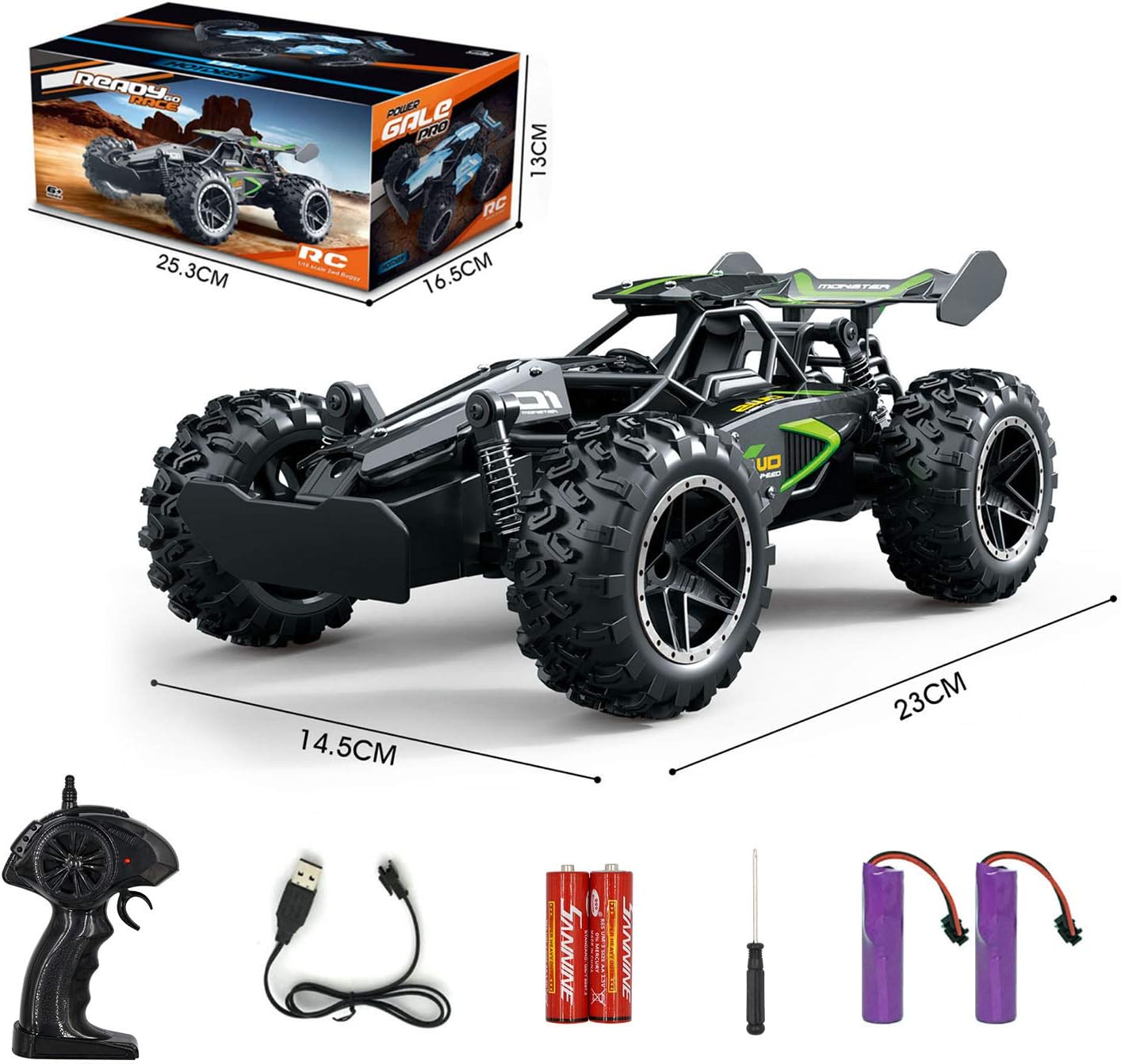 RC Cars Stunt Car, Remote Control Car for Boys and Girls, 2.4Ghz Monster RC Truck High Speed Racing Car Toys for Kids Age 4,5,6,7,8 and Up Years Old