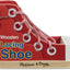 Deluxe Wood Lacing Sneaker, Learn to Tie a Shoe Educational Toy, Shoe Tying Practice For Kids, Developmental Toys For Preschoolers And Toddlers,Red - Toyigo