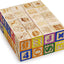 Wooden ABC Blocks 40PCS Stacking Blocks Baby Alphabet Letters, Counting, Building Block Set with Mesh Bag for Toddlers