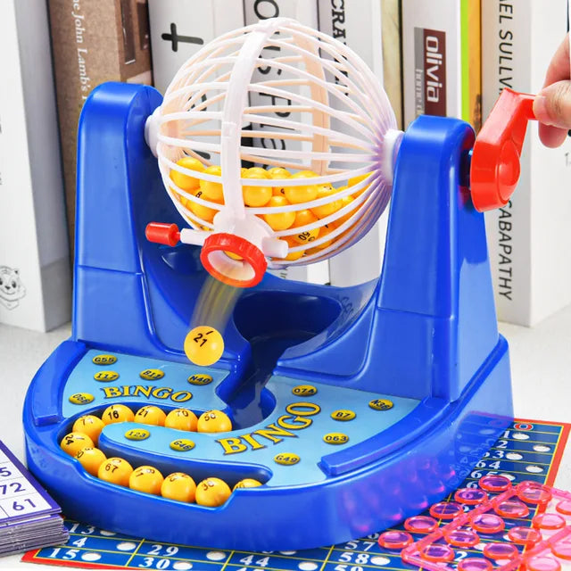 Family Fun Party Game, Bingo Cage Champion Set, Party Game Table Toy, Desktop Bingo Game, Bingo Draw Lottery Simulation, Children's Interactive Bingo Toy - Toyigo