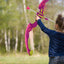 Kids Bow & Arrow Toy, Princess Basic Archery Set Outdoor Hunting Game with 3 Suction Cup Arrows, Target & Quiver, Pink,includes 1 x luminous bow