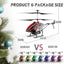 Remote Control Helicopter, 30Mins Flight(2 Batteries), 7+1 LED Light Modes,   Altitude Hold, 3.5 Channel, Gyro Stabilizer,  Remote Helicopter Toys for Boys and Girls (Colour May Vary) - Toyigo