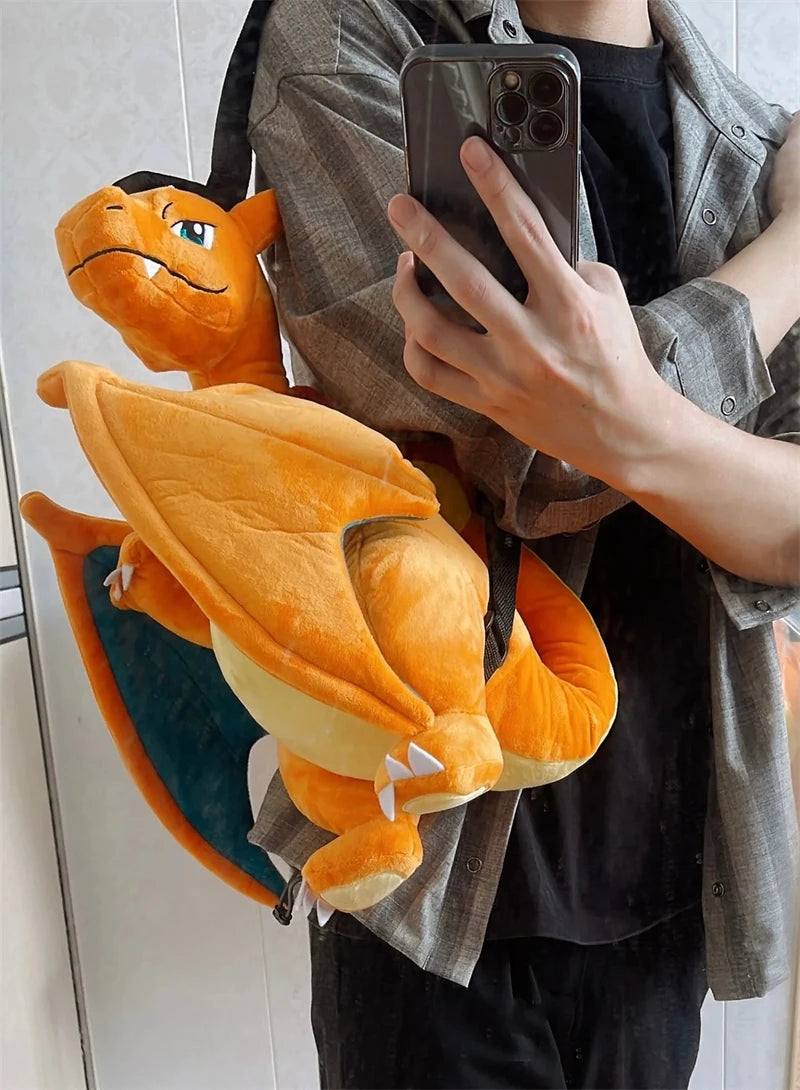 Cute Pokemon, Anime Plush Bag, Kawaii Stuffed Plush, Charizard Cosplay Props Soft Japanese Style Schoolbag  Christmas, birthdays Gifts for Kids - Toyigo