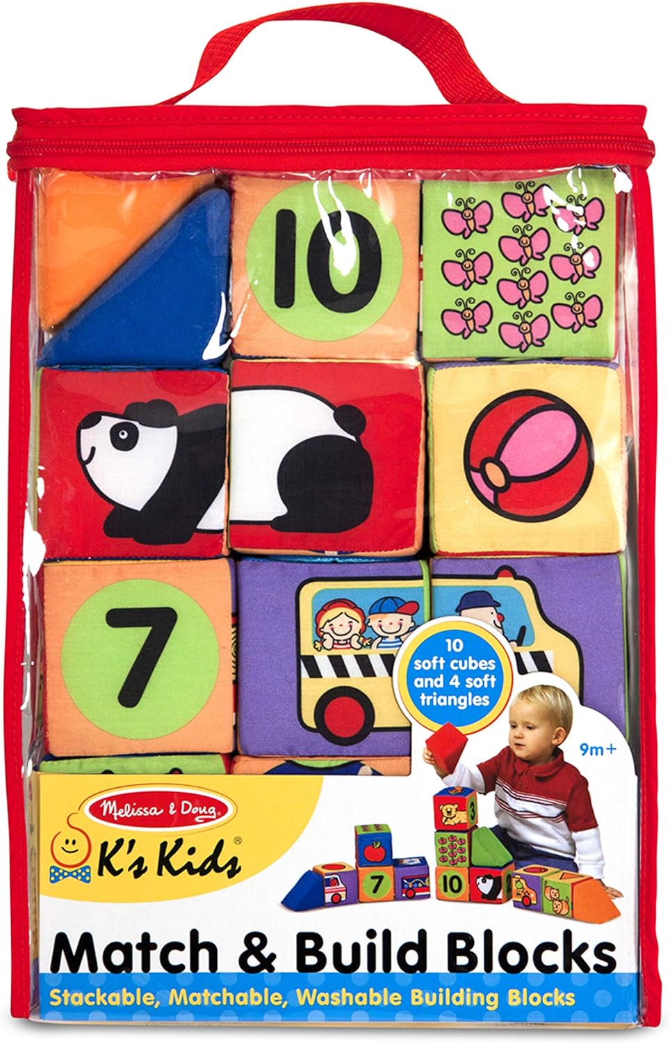 Kids Match and Build Soft Blocks Set For Toddlers, Building Blocks, Sensory Baby Stacking Toys