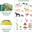 Farm Animals Toys 35 PCS, for Toddlers 3 Years Old Boys and Girls Realistic Animal Figures Playsets Toys 3~8 Birthday Gift for Kids Toys