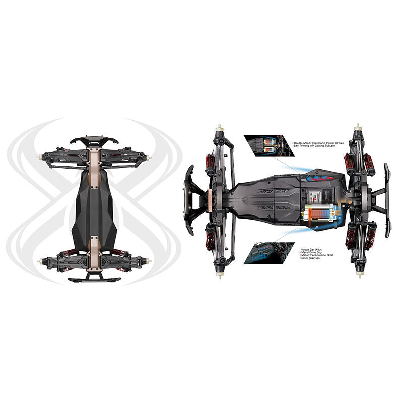 Toys Electric Remote Control Car – Off-Road 4WD 1/10 Scale, 2.4G High-Speed RC Truck, All-Terrain Radio-Controlled Vehicle for Kids and Adults, Durable and Fast for Outdoor Adventures