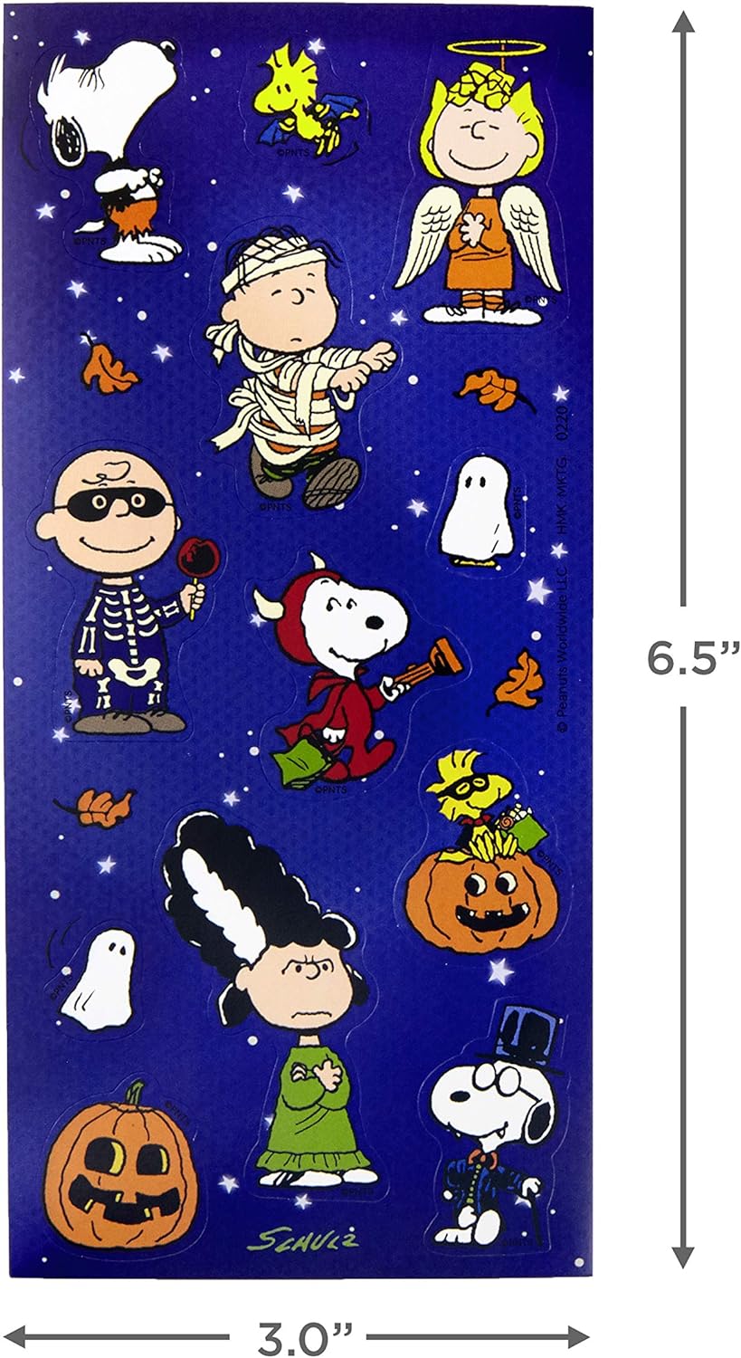 Peanuts Stickers (Pack of 237 Stickers, 12 Sheets) for Easter, Back to School, Halloween, Holiday and More  for Kids