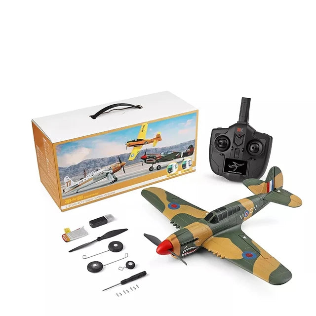 RC helicopter,  Remote Control Airplane, XK A220 A210 A260 A250 2.4G 4Ch 6G/3D model stunt plane six-axis RC airplane electric glider drone outdoor, P-40 RC Plane for Kids - Toyigo