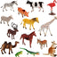 100 Piece Set of Animal Plastic Figures Playset, Includes Migration Wild, Safari, Zoo, Jungle, Farm, Forest, Desert, Ocean Animals, Birds, Action Toy Figures Accessories and Container kids Toys