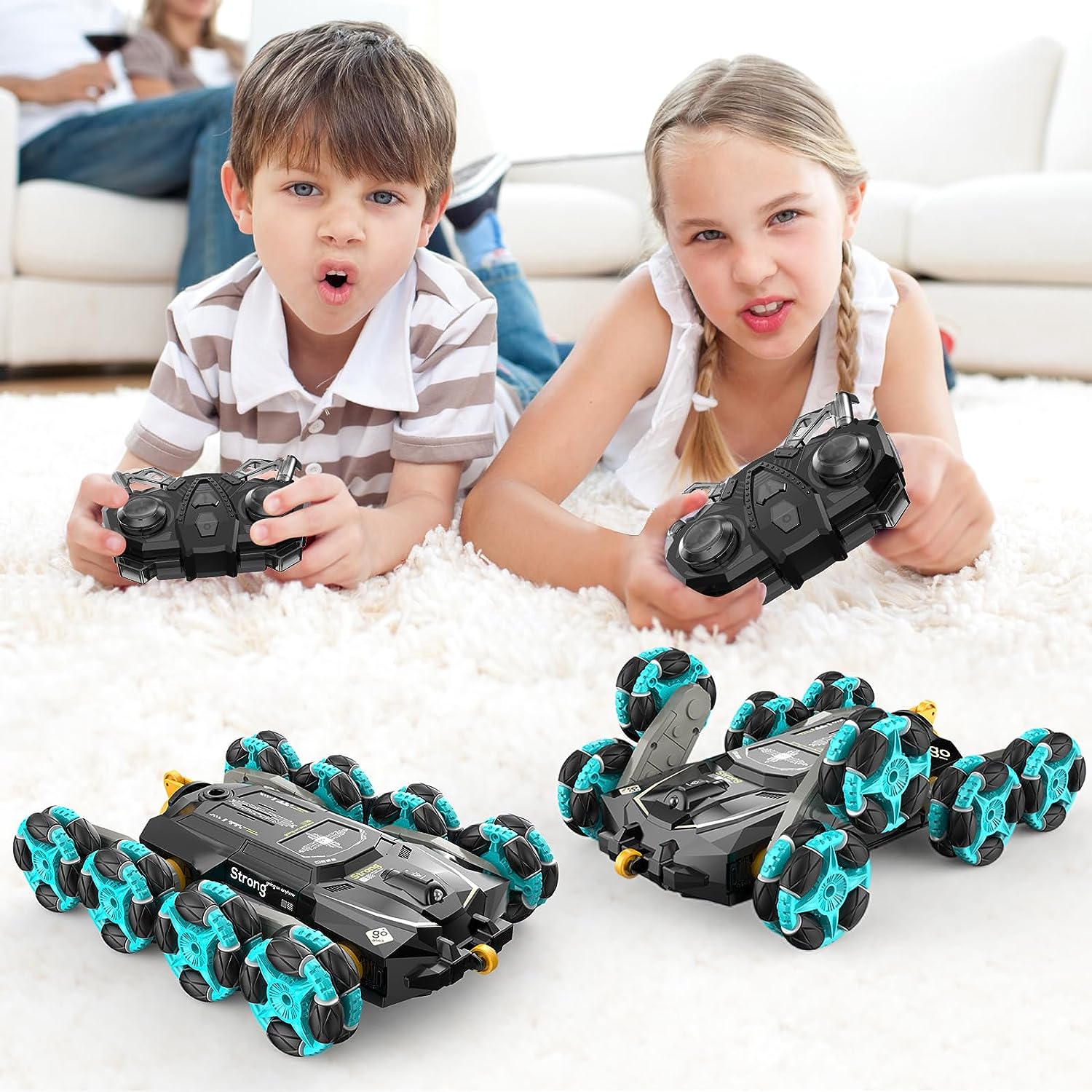 RC Stunt Cars, 8WD Gesture Sensing 2.4Ghz Remote Control Cars, Transform Drift Off Road Vehicle Toys Gifts for Kids Age 8-12 Presents Children Birthday - Toyigo