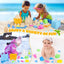 Beach Toys, Sand Castle Toys with 2 Sand Bucket, 2 Mesh Bag, 4 Sand Shovels & Sand Molds, Travel Sand Toys for Beach Sandbox Toys for Toddlers Kids Baby Boys Girls Age 3-10