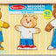 Wooden Bear Family Dress-Up Puzzle (45 pcs) - Mix 'n Match Teddy Bear Puzzle with Storage Case for Toddlers Ages 3+