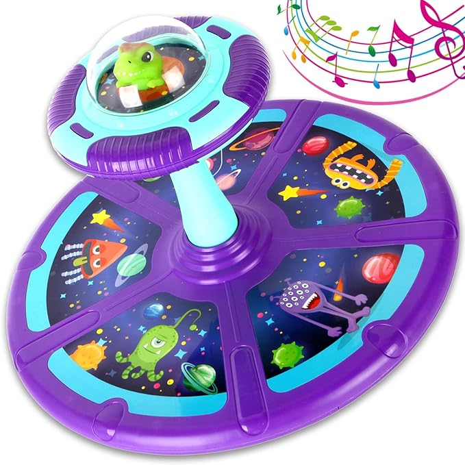 Sit and Spin Toy for Toddlers - Interactive Spinning Seat with Lights & Music, Perfect Birthday Gift for Ages 1-4