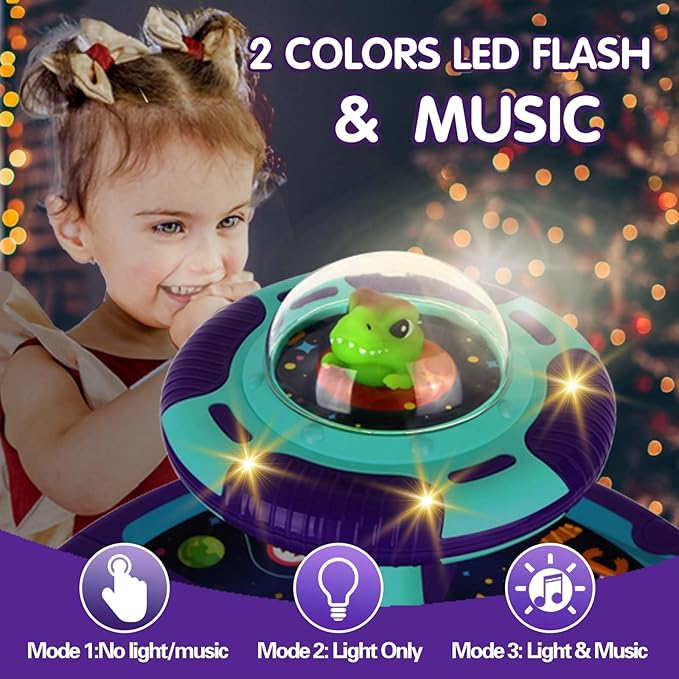 Sit and Spin Toy for Toddlers - Interactive Spinning Seat with Lights & Music, Perfect Birthday Gift for Ages 1-4