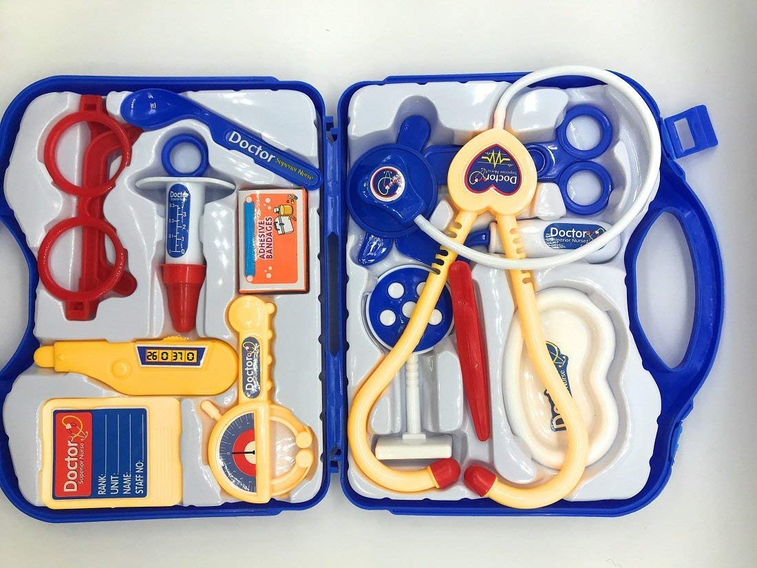 Doctor Kit Toys for Kids in Blue ? Ultimate Pretend Play Medical Set for Young Aspiring Doctors with Realistic Instruments and Carrying Case