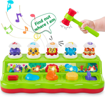 Montessori-Inspired Toy for 1+ Year-Olds: Fun Pop-Up Toy with Music and Lights for Learning and Play