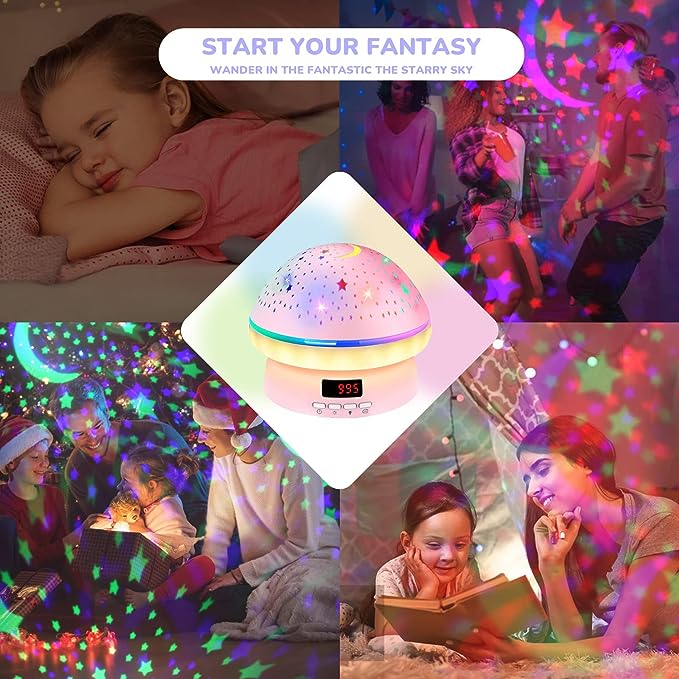 Toys for 3-8 Year Old Girls Boys,Timer Rotation Star Night Light Projector Kids Twinkle Lights, 2-9 Year Olds Kids Chritsmas Birthday Gifts,Teen Toddler Baby Girls Boys Gifts - Toyigo