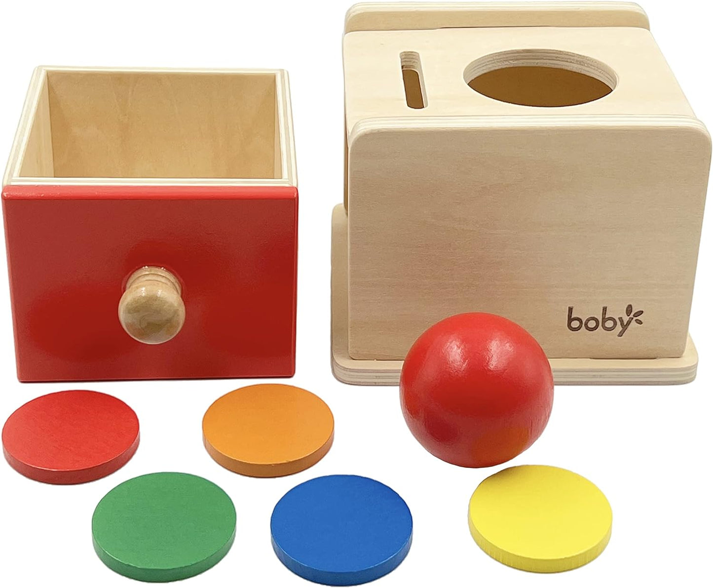 Montessori Coin & Ball Drop Box - 2-in-1 Object Permanence Toy for Babies 6-24 Months