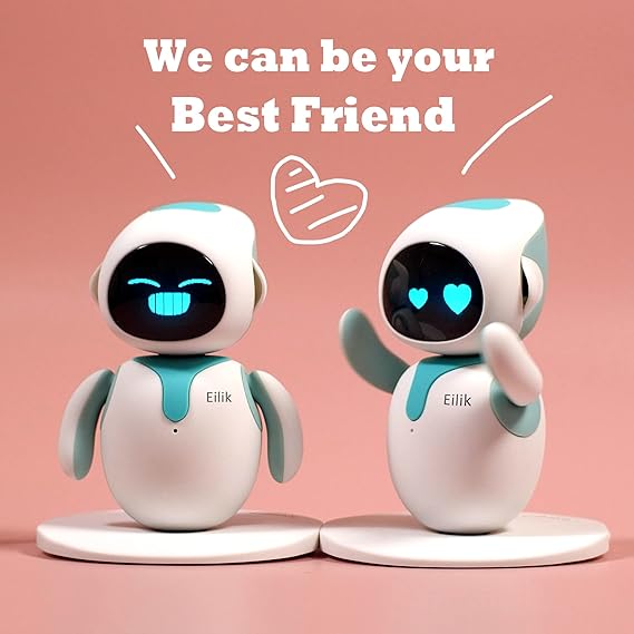 Eilik - Cute Robot Pets for Kids and Adults, Your Perfect Interactive Companion at Home or Workspace, Unique for Girls & Boys. - Toyigo