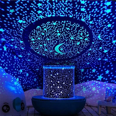 Remote Control and Timer Design Seabed Starry Sky Rotating LED Star Projector for Bedroom, Night Light for Kids, Night Color Moon Lamp for Children Baby Teens Adults(Blue) - Toyigo